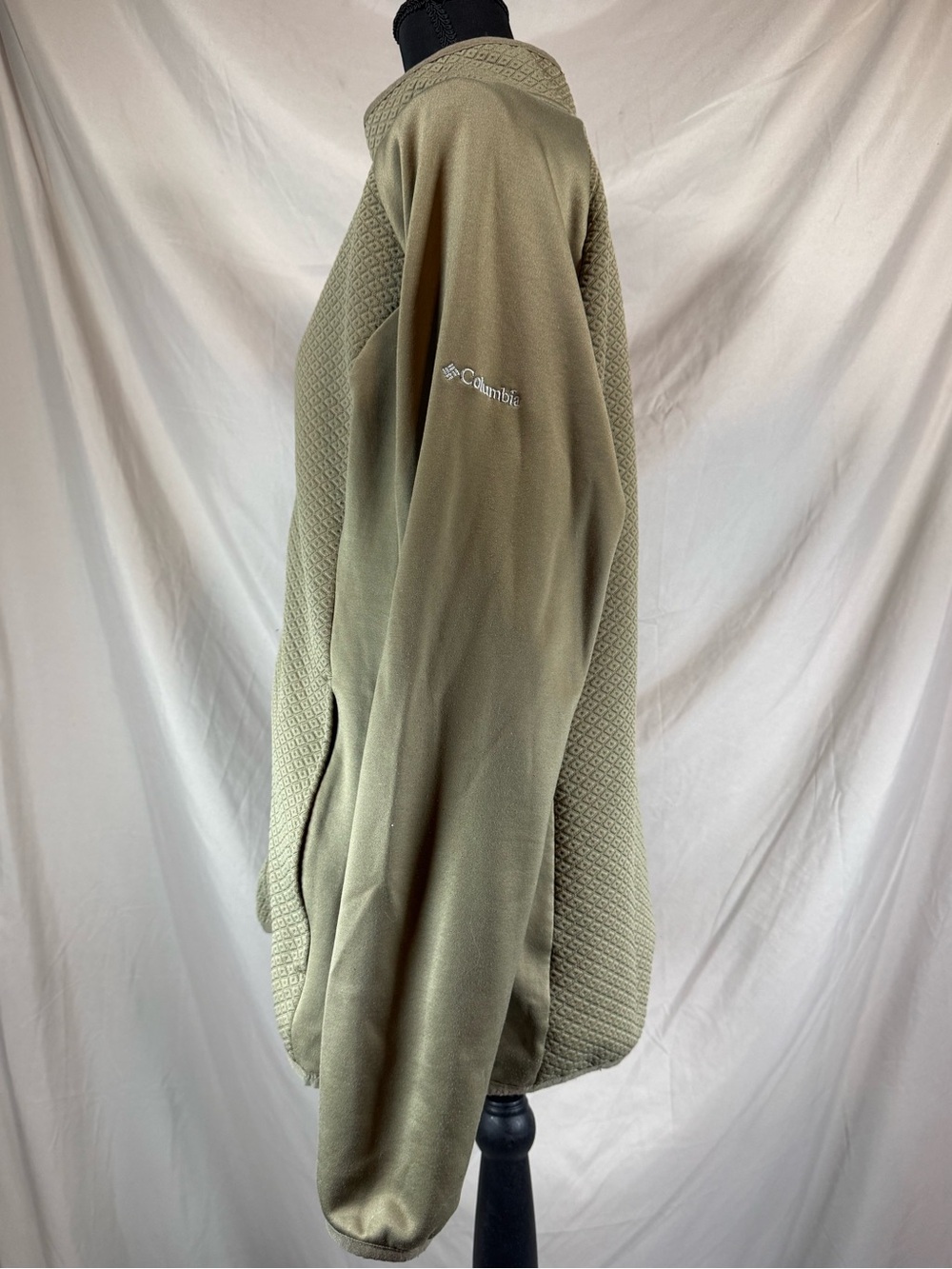 Columbia Sportswear Diamond Quilted Hybrid Jacket Khaki/Olive - Size XL - Picture 2 of 6